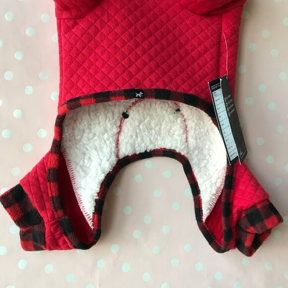 HOTEL DOGGY  JUMPSUIT/PAJAMAS Lined  Red  Size : S/P - Picture 8 of 9